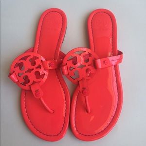 Tory Burch Hot Pink Patent Miller Sandals 8